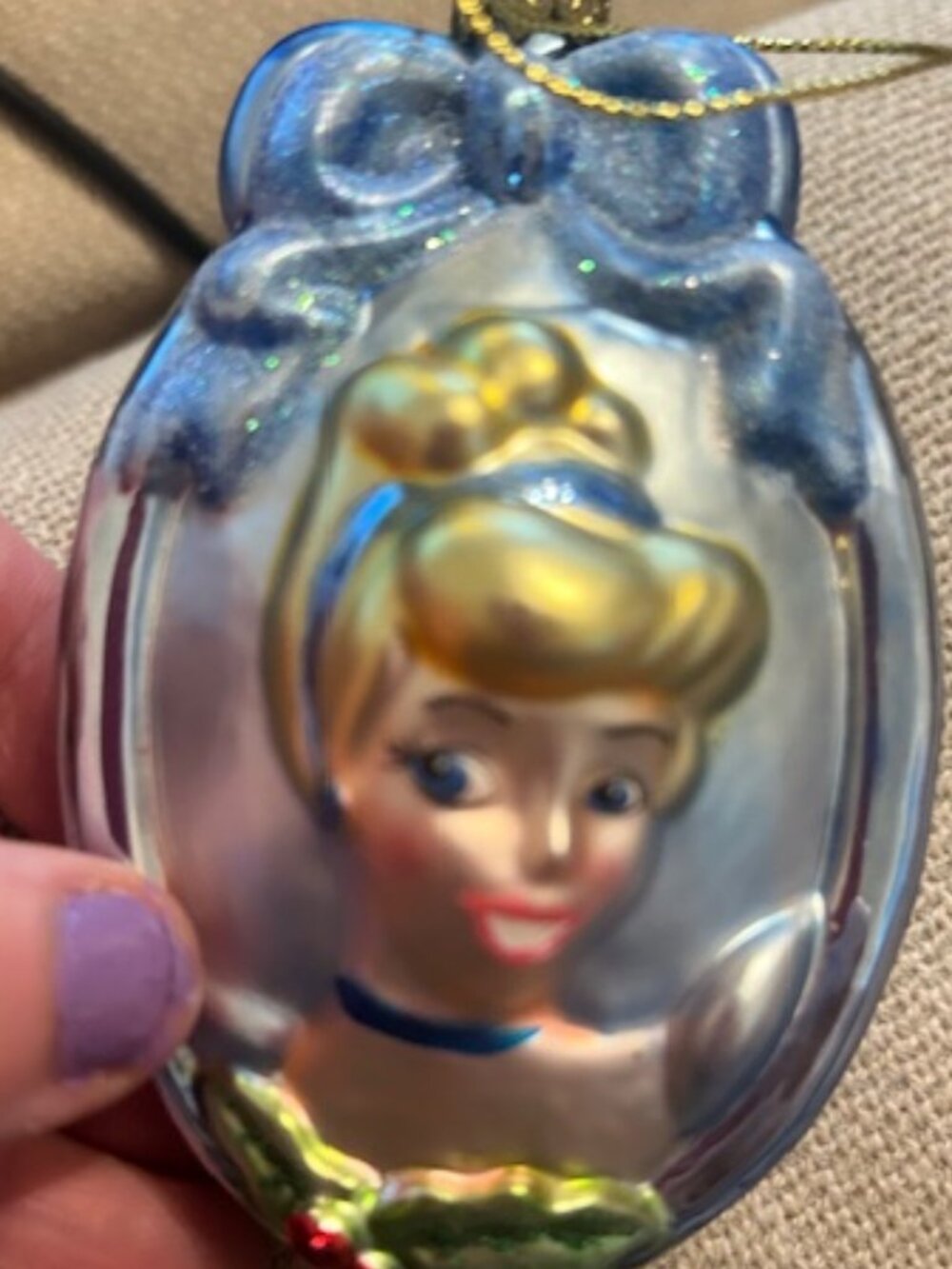 Disney Cinderella Glass Ornament – Princess Holiday Decor 👠🎄